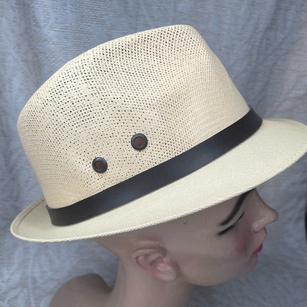 Grand Hunter Cream Fedora with Brown Band